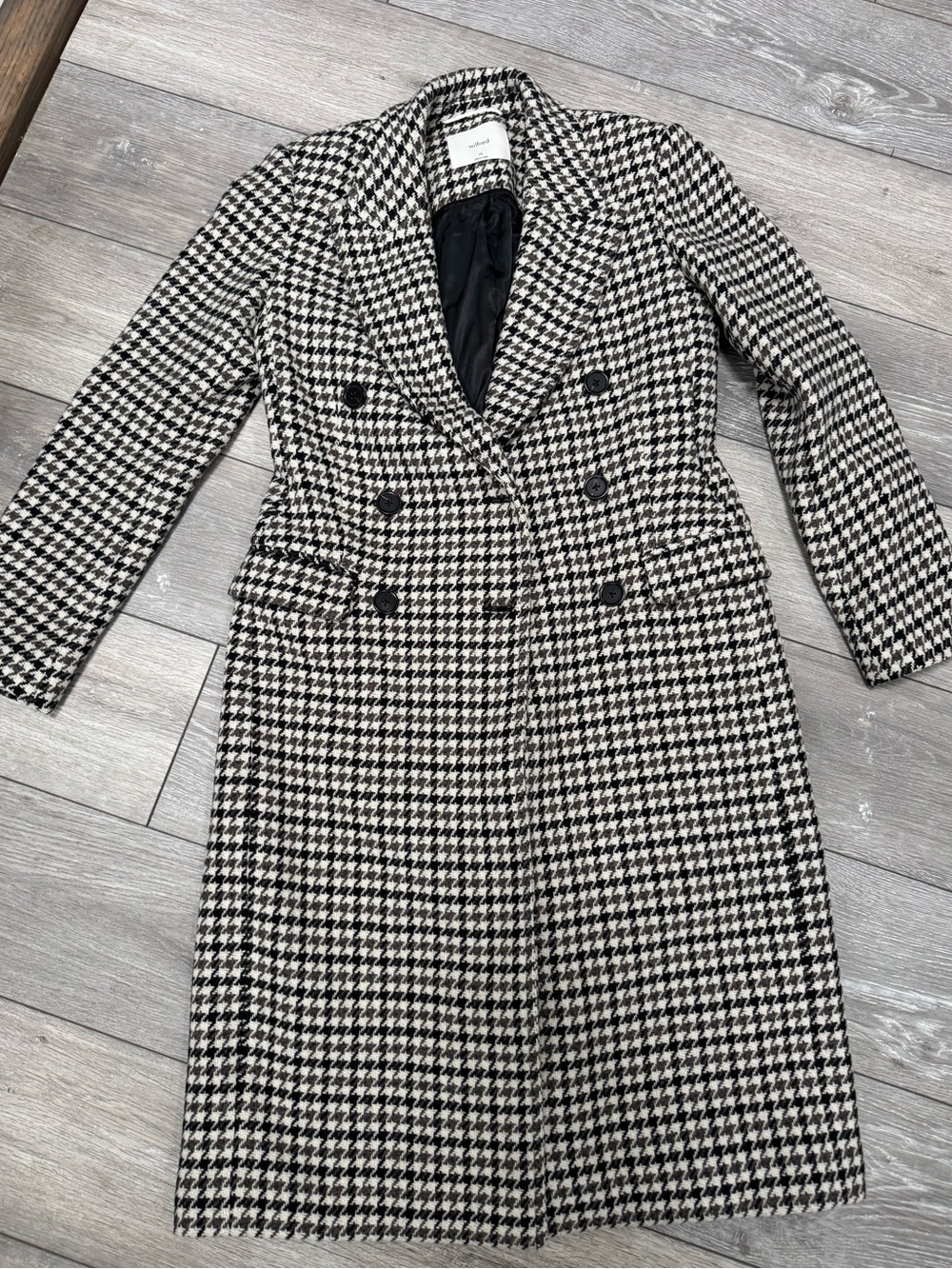 ARITZIA WILFRED KERR WOOL COAT Houndstooth - Picture 3 of 6